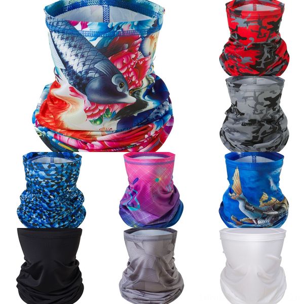 

1fz27 3d seamless mask scarf outdoor sport print headwear bandana skull tube uv face magic workout hiking motorcycle cycling facemask, Black