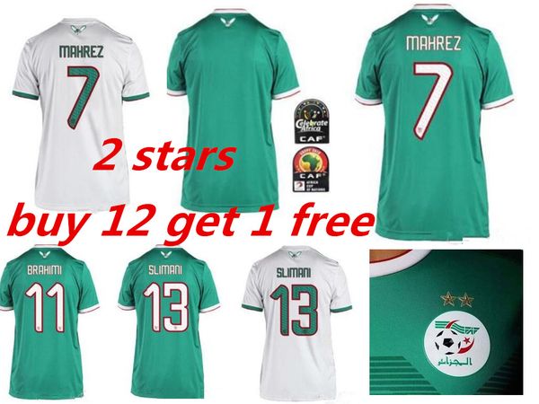 

2 tar algeria occer jer ey 2019 home away afcon mahrez brahimi bounedjah bouazza 19 20 algerie jer ey football hirt adult
