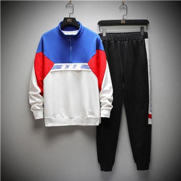 

мужские костюмы дизайнер толстовки + брюки спорт бег set college high street style kits вскользь костюмы пальто pant l-5xl qsl198295, Gray