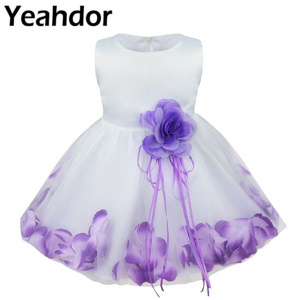 

infant baby toddler girls flower petals tulle flower girls dress party dress for wedding party formal pageant easter 3-24 months, Red;yellow