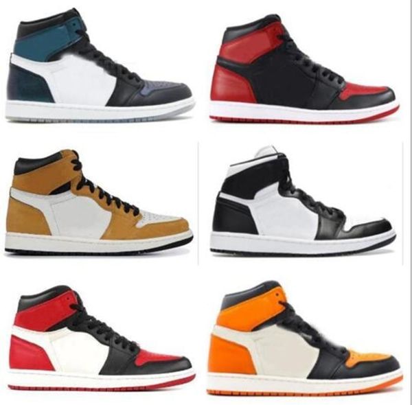 

new 2020 1 og 3 banned royal blue mid hare mens basketball shoes men 1s shattered backboard trainers designers sneakers shoes box