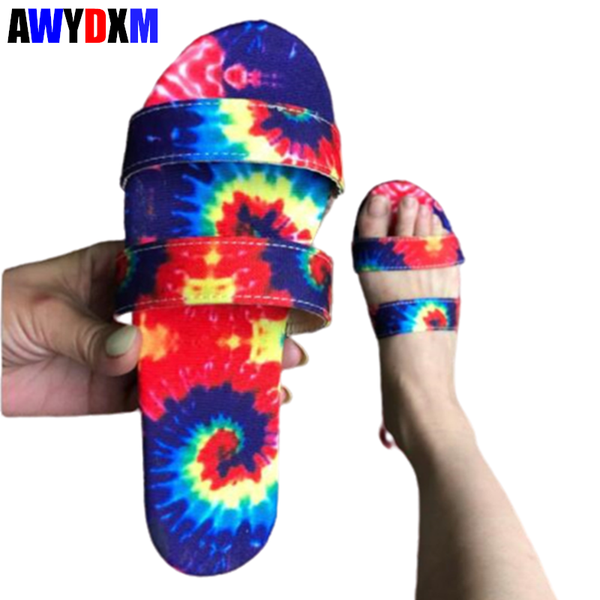 

plus size slippers women 2020 summer open toe print colors slipper ladies flat casual comfort female beach slides fashion hot, Black