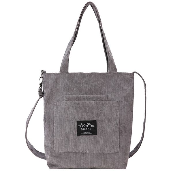 

women's large capacity shouder bags fashion women's corduroy tote bag casual shoulder bag foldable shopping handbag torebka