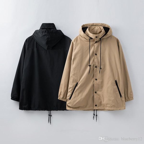 

mens designer winter coat trench coats long coats slim male fashion bb letter solid color outwear asian size m-2xl