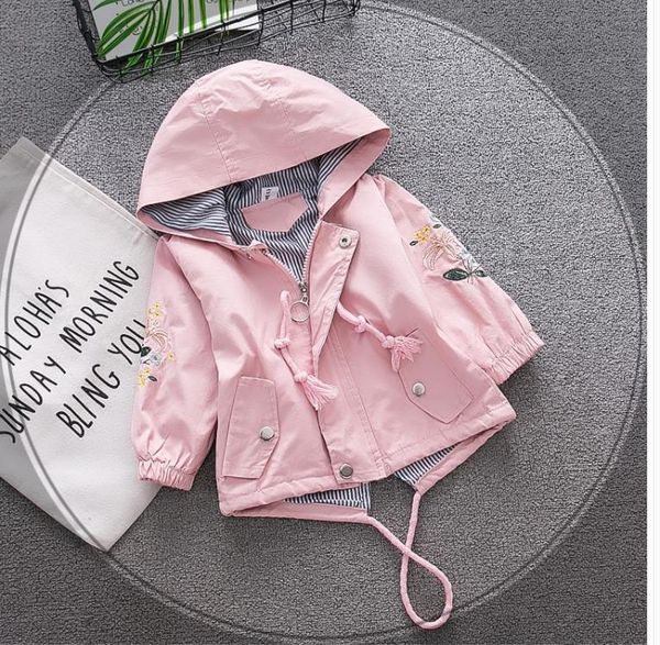 

girls' fashion flower coat 2, Blue;gray