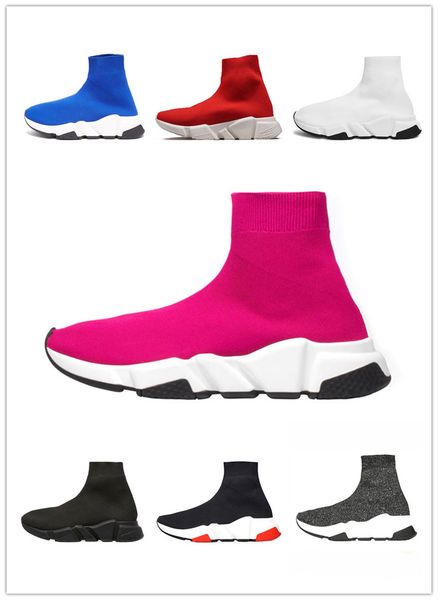 

2019 net red high elastic stretch old fashion socks shoes black white red flash blue pink men and women sports shoes size 36-45