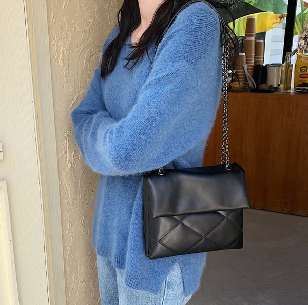 

female bag women simple style pu leather fashion small cross body bag vintage messenger shoulder black f-6987hy