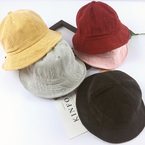 

solid children sun cap fall autumn cotton girl and boys beach bucket hat gorro touca infantil summer hats for kids 2-5 years