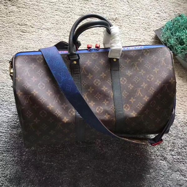 

Men travel bag real leather bag for man real leather keepall 45 55 houlder bo ton bag tote for man m43858