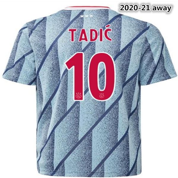 

взрослый рубашки 2021 футбол джерси ajaxes тадич ziyech huntelaar schøne de beek новые рубашки мужские рубашки прочь 20/21, White;black