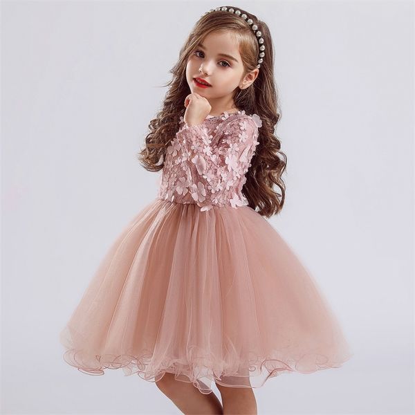 

autumn winter girl dress kids girl long sleeve dress lace princess party child teenager school daily wear children vestido, Red;yellow