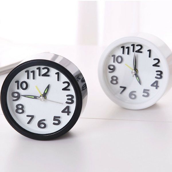 

modern square alarm clock bedside desk travel wake up clocks plastic silent sweeping small digital clock minimalist easy to read