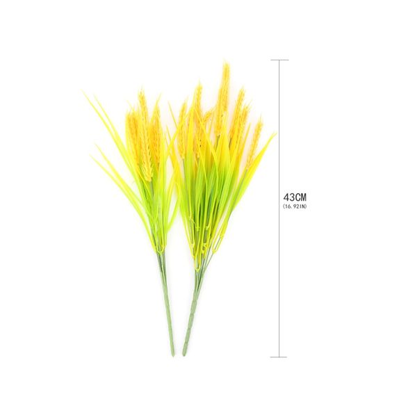 

wedding decorative floristry plastic artificial plant ear of wheat 7/ 10 heads/bunch grain for home