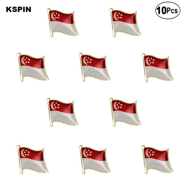 

singapore flag lapel pin flag badge brooch pins badges, Gray