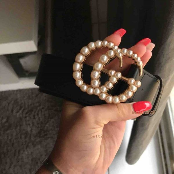 

2019 cla ic black luxury ceinture de igner belt fa hion big bead buckle belt men women belt no 3