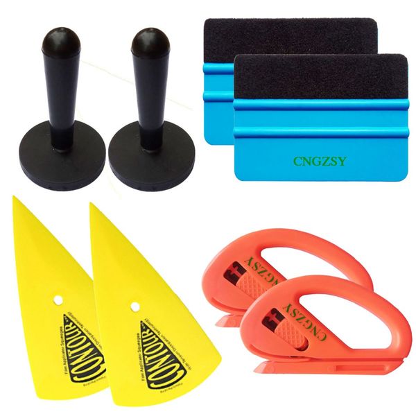 

cngzsy car wrap vinyl squeegee magnet holder pointed end scraper safety snitty cutter for vehicle window film tinting tools k55