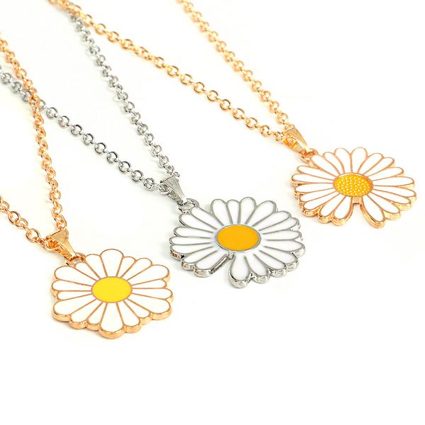 

2020 new necklace for women jewelry gift sun flower memorial day exquisite 45cm+5cm necklace gold and silver