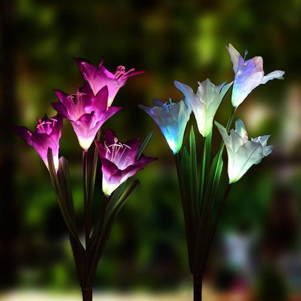 Compre Cobo Outdoor Solar Garden Stake Lights Luces De Flor Solar Garden Stake Lights Luces De Flor
