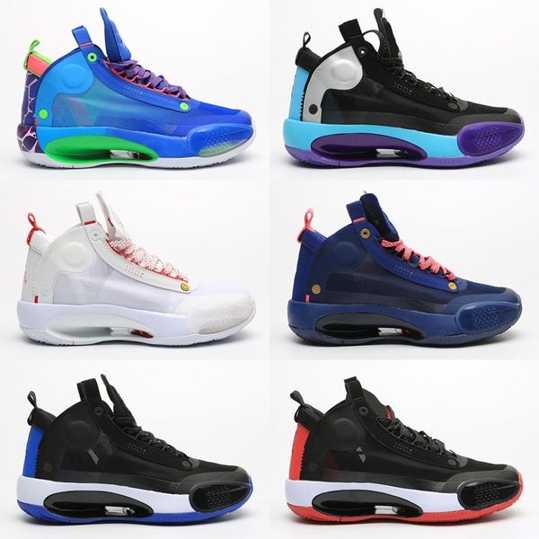 

2020 new arrival jumpman 34 blue o snow leopard 34 men basketball shoes xxxiv blue void bred 34 eclipse trainers athletic sports sneaker, White;red