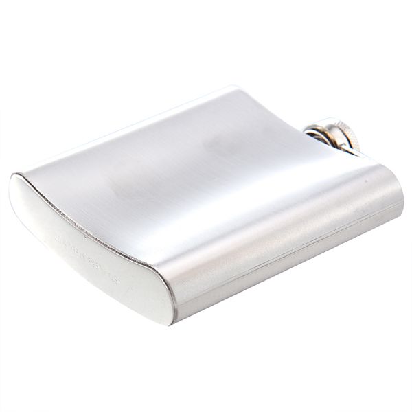 

bmby-stainless steel 6oz hip flask screw cap for whisky alcohol