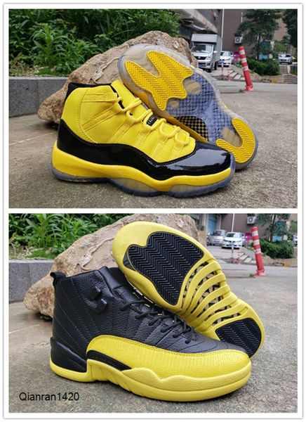 

новые мужчины баскетбол обувь 11 12 yellow шмель space jam тренер спортивной тапки jumpman rs-x transformes 11s мужская обувь athletic конст