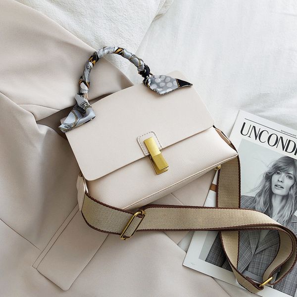 

textured small bag foreign woman 2020 popular new wave fashion wide shoulder strap shoulder bag messenger ladies handbag