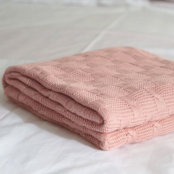 

cotton knitted baby blankets office nap air conditioning blanket throw blanket for sofa/bed/car/travel 110*130cm