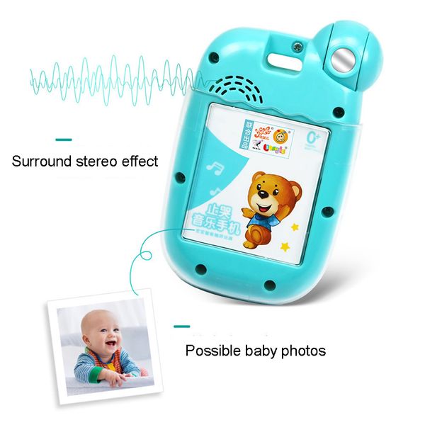 

new children touch the imitation mobile phone simulation touch screen music phone with led scrying educational kids toy