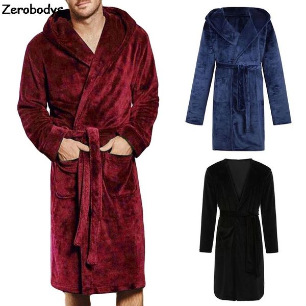 

men's sleepwear mens & ladies cotton hooded bathrobe towelling bath robe dressing gownx1, Black;brown