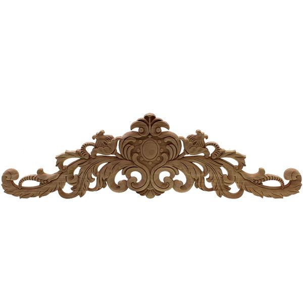 Carving Natural Wood Appliques For Furniture Cabinet Unpainted