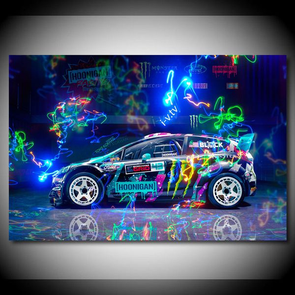 

canvas paintings fords rally car racing car posters wall art pictures painting wall art for living room home decor (no frame