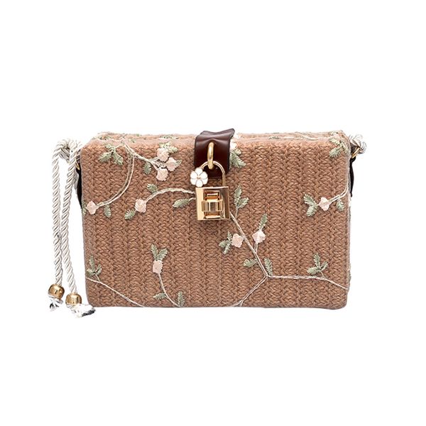

woven luxury handbags women bags desiger women's fashion lace retro woven shoulder bag floral handbag bag beach #smt