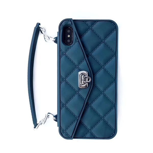 

phone case for iphone 11 pro max with bead chain lanyards fashion silicone wallet case for iphone11/11pro iphonexr xs xsmax 7p/8p