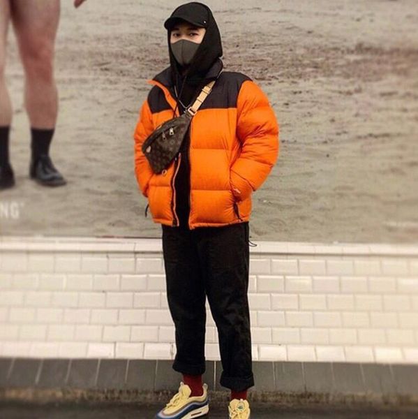 

зима мужская дизайнер пуховик пальто с лицом север мода марка куртки пальто для мужчин толстые ветровка парки одежда s-3xl оптовые продажи, Black