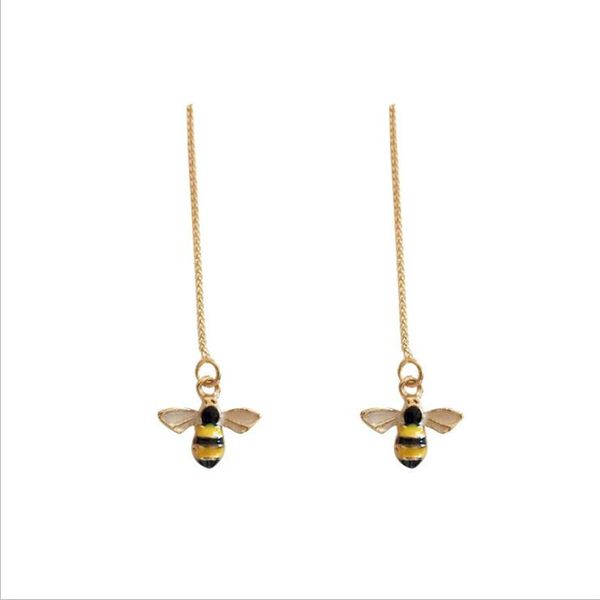 

ювелирные аксессуары корейский стиль симпатичные honey bee падение серьги очаровательная долгий очаровательная женские золотые серьги повели, Silver