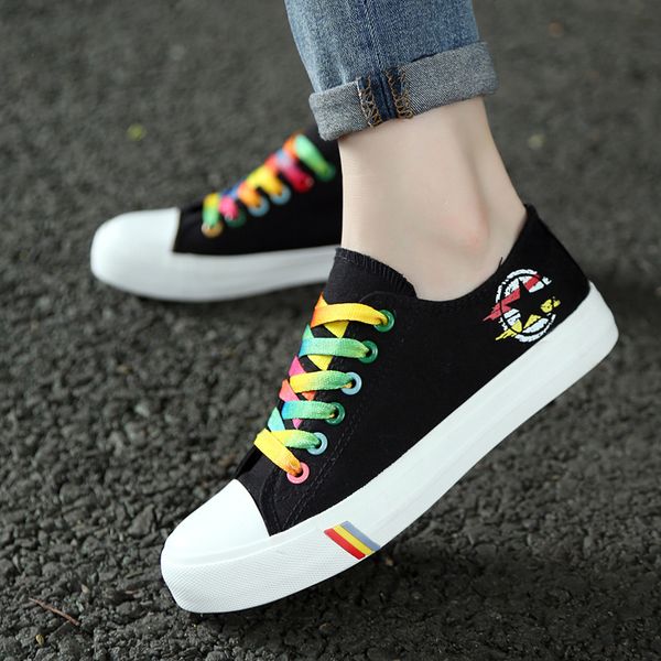 

fashion stars spring/autumn women shoes lace up sneaker women lesiure casual lady flats woman shoes footwear, Black