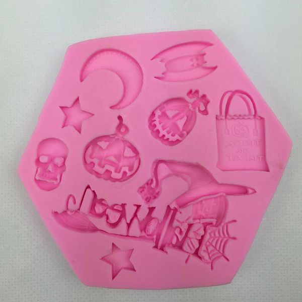 

хэллоуин тыква moon stars bat мыло силикон mold шоколад fondant торт украшение выпечки diy инструмент