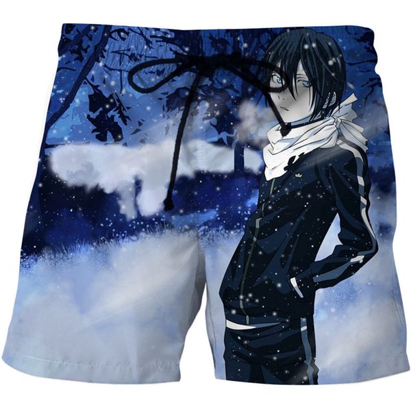 

новые короткие хоботы аниме косплей streetwear noragami 3d печати пляжные шорты мужские спортивные повседневные купальники брюки модные борд, White;black