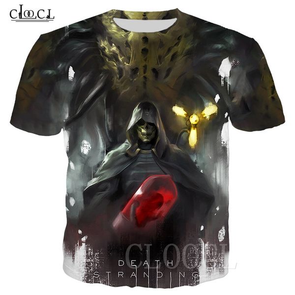 

2020 new summer cool short-sleeved t-shirt 3d printed death stranding men women street hip-hop o-neck t shirt game