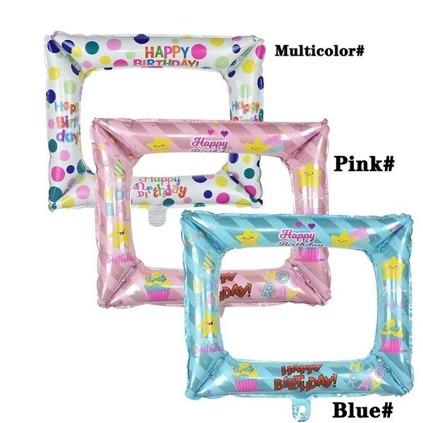 

birthday p booth foil balloons happy birthday p frame globos p props birthday party decorations kids baby shower boy
