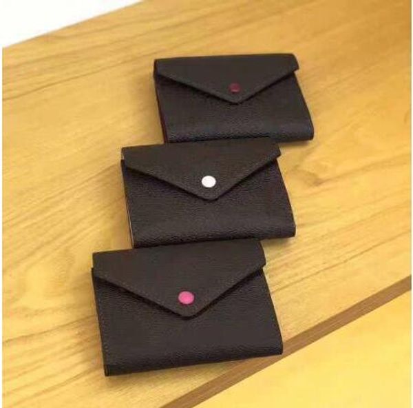 

woxk new short fashion genuine leather woman beautiful emily wallet with box ing, Red;black