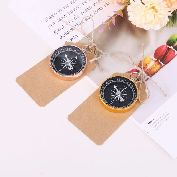 

10 sets compass pendant with tags wedding birthday favors travel souvenir gift d08d