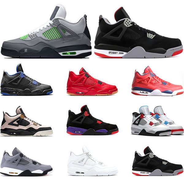 

2019 basketball shoes 4s nero fiba what the cool grey bred silt red pure money wings 4 mens sports sneakers traienrs size 7-13, White;red