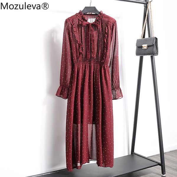 

mozuleva вадим женщины элегантный цветочный принт midi платье складки эластичный пояс с длинным рукавом женский ретро стильная линия платье, Black;pink