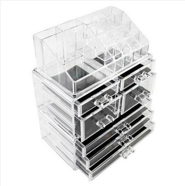 

wholesales acrylic cosmetics storage rack with 7 drawers transparent