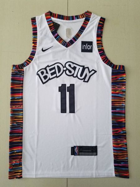 

mens #11 kyriee irving brooklyn suture stitched jersey white, Gray
