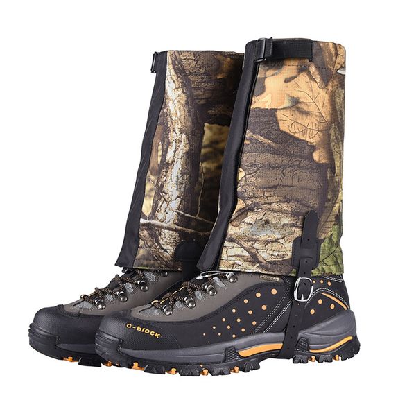 

outdoor low skiing gaiters hiking climbing trail running leg protection guard snow kneepad sport safety waterproof, Black