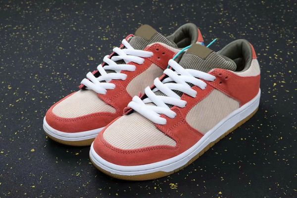 

sean wotherspoon sb dunk low corduroy dusty skateboarding shoes fashion orange blue pro casual men schuhe mens sneakers des chaussures 40-45, White;red