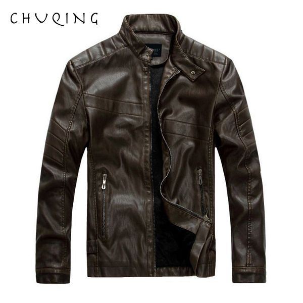 

chuqing men's leather machine model men's leather jacket jacket casual clothing, Gray