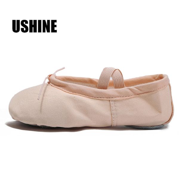 

ushine indoor exercising shoes pink yoga practice slippers gym children ballet dance shoes girls woman kids